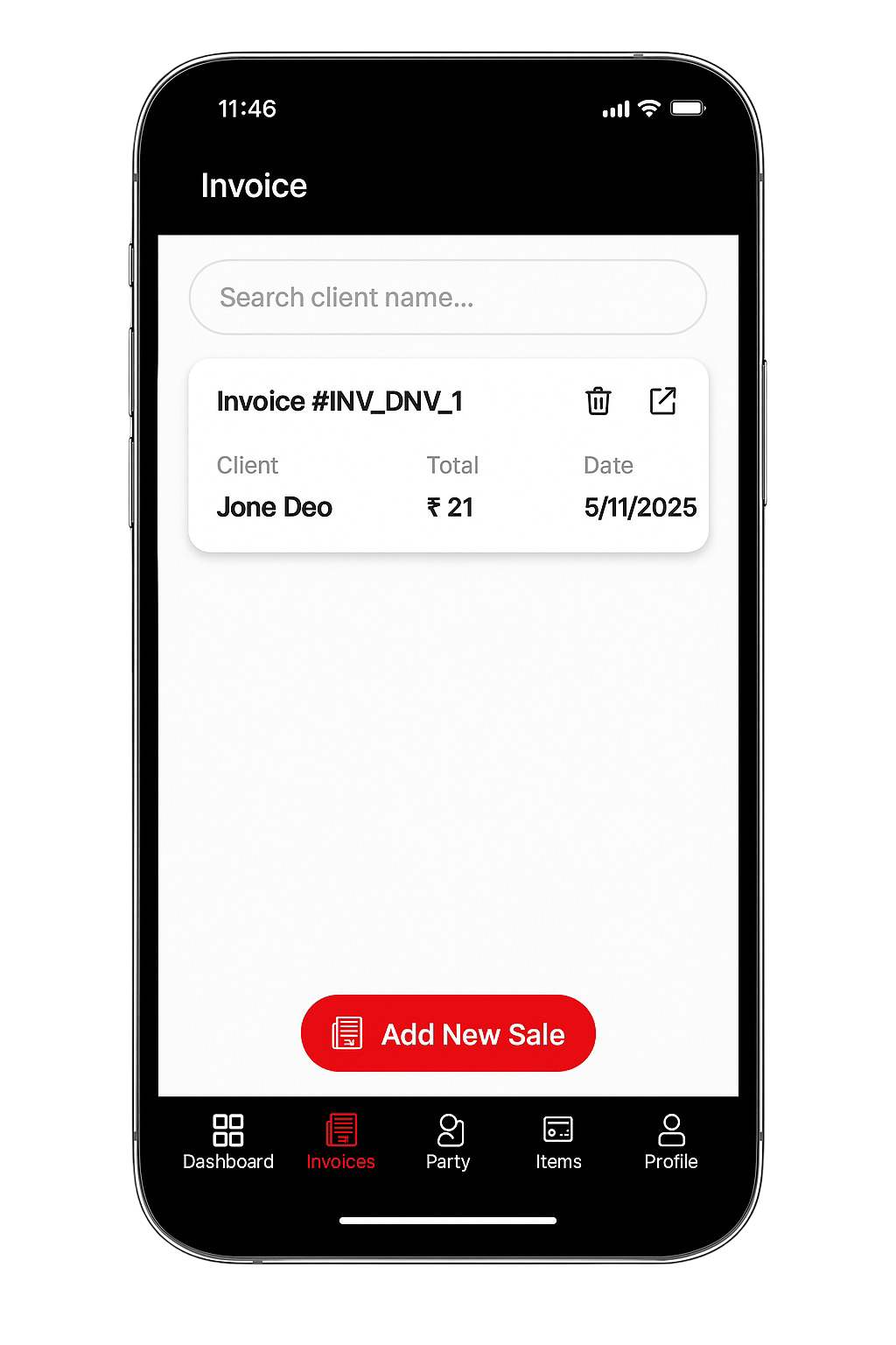 MyHisab device mockup